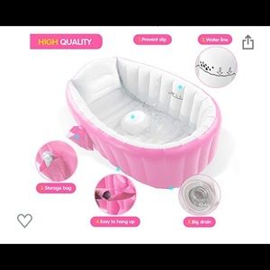 Intime Plastics Pink Inflatable Baby Bath